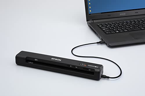 Epson ES-60W Wireless Compact Lightweight Sheetfed Mobile Color Document Scanner in Retail Packaging