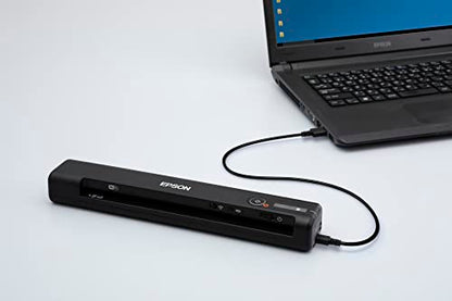 Epson ES-60W Wireless Compact Lightweight Sheetfed Mobile Color Document Scanner in Retail Packaging