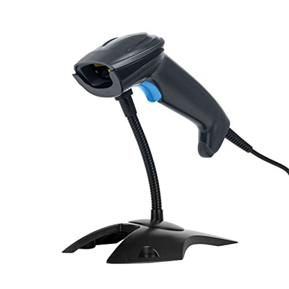 OBZ 1D 2D Barcode Scanner with Stand USB Wired Handheld Code Scanner Reader - style: USB handheld Scanner with Stand