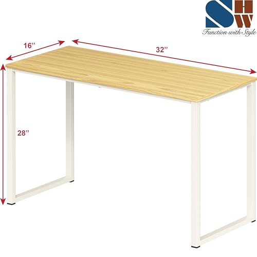 SHW Mission 32-Inch Home Office Computer Desk, Oak - color: Oak, size: 32-Inch