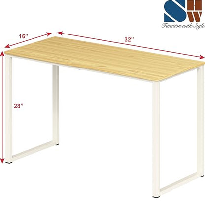 SHW Mission 32-Inch Home Office Computer Desk, Oak - color: Oak, size: 32-Inch