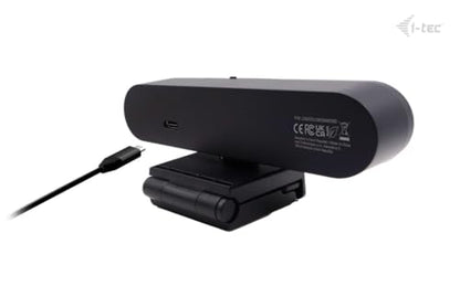 i-tec Solomon 900 PRO Webcam 4K with Automatic Framing (Auto Framing) for Tracking the Active Speaker, Wide Dynamic Range (WDR) and Two Integrated Microphones