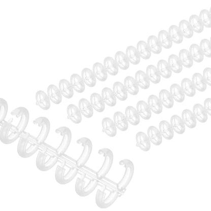 PATIKIL 8.5mm(0.3") Spiral Binder Ring,20 Pcs 30 Rings 25 Sheet Capacity Comb Binding Spines for Binding Paper Sheets Notebook Calendar Picture Album, Clear - color: Clear