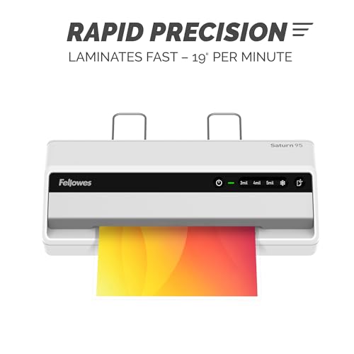 Fellowes Saturn™ 95 Thermal Laminator Machine, 9.5", Fast 60 Sec Warm Up - size: 9.5", style: Fastest