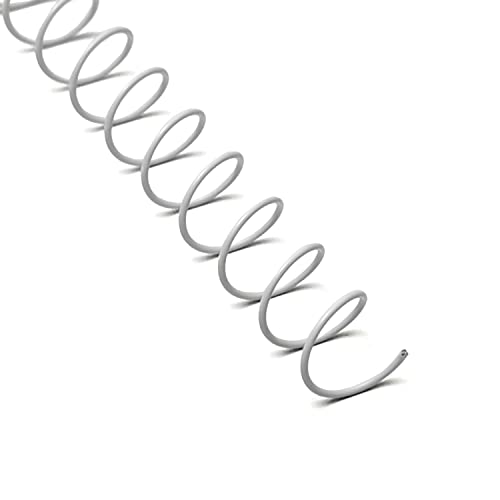 RAYSON 11.1mm Spiral Wire Coil Binding, 3:1 Pitch, 7/16" Metal Spiral Binding Coils 80 Sheets Capacity, White Color & Pack of 100 - color: White, size: 7/16 inch (80 Sheet Capacity)