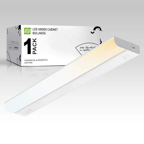 ASD LED Under Cabinet Lighting Hardwired, 24 Inch 12W 2700K-5000K Selectable, 1051LM, CRI90+, Direct Wire Linkable Under Counter Lights for Kitchen, Dimmable Under Cabinet Lights, White, UL Certified - color: 24 Inch, size: 1 Pack