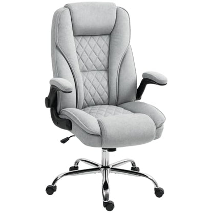 HOMCOM High Back Office Chair Executive Desk Chair, Gray - color: Grey
