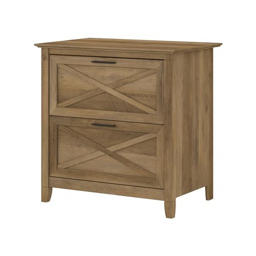Bush Home Key West 2 Drawer Lateral File Cabinet in Reclaimed Pine, Document Storage for Home Office, Accent Chest with Drawers - color: Reclaimed Pine