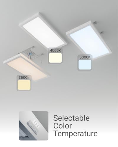 Sunco 10 Pack 1x2 LED Flat Panel Lights 3CCT Selectable, 16-20W, Dimmable | 2000LM, Selectable Wattage 16W/18W/20W, CCT 3500K/4000K/5000K, Office and Drop Ceiling Lighting Troffer Replacement - size: 1x2