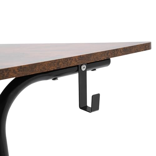 3-Tier Standing Desk Adjustable Height,Standing Computer Table with Power Outlets,Lockable Mobile Standing Desk with 2 Side Hooks,Stand Up Desk Laptop Table on Wheels (40*16*26.4-35.4 in)