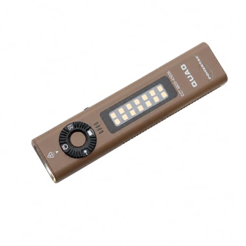 PowerTac Quad 2000 Lumen Flashlight, 4-in-1 Flat Design | USB-C Rechargeable, Multi-Light EDC Light (Flat Desert Earth) - color: Flat Desert Earth