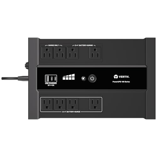 Vertiv Liebert PowerUPS 100 PST6-1100LVMT Battery Backup UPS 1100VA USB-C+A - size: 1100va/670w