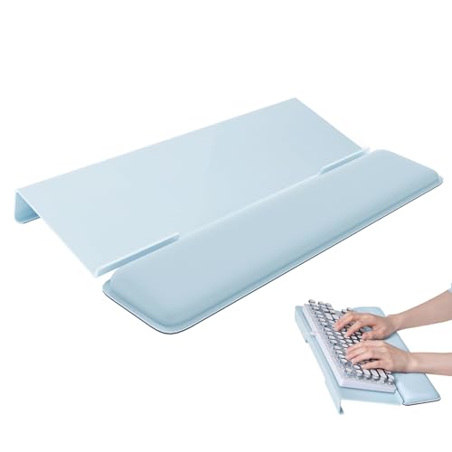 Laborio Computer Keyboard Wrist Rest, Keyboard Riser Stand for Desktop - color: Blue