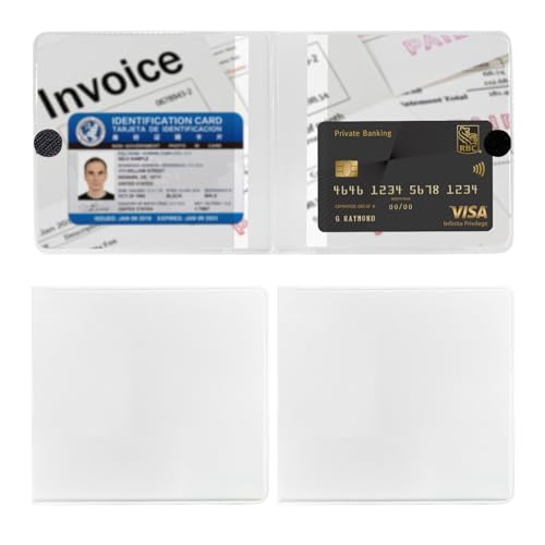Ziciner 2PCS Car Registration and Insurance Holder, 5.2"× 4.7" Premium Auto Glove Box Organizer with Closure, Essential Vehicle Document Holder for Card, Driver License (White) - color: White, size: 2 PCS
