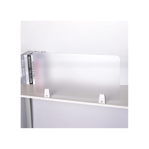 Portable Office Divider Frosted Acrylic Partition Screen Desk Privacy Panel FreeStanding Cubicle (23.6" x 23.6" 60 cm) for Home & Use - size: 60x60cm/23.6x23.6in