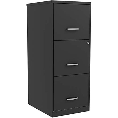 NuSparc 3 Drawer Locking Filing Cabinet | Pre-Assembled Steel Construction | Space-Saving Design is Perfect for Home and Small Office | Letter-Size | Assembled in North America