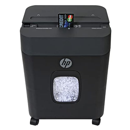 HP - Micro Cut Paper Shredder, 8-Sheet with Slide Top for Home Office - size: 8 Sheet