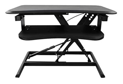 Lifting Desktop Computer Table,Standing Desk， Converter Board Display Workstation Office Stand Demo Laptop Lifter Easy to Sit Or to Reduce(Black) - color: Black