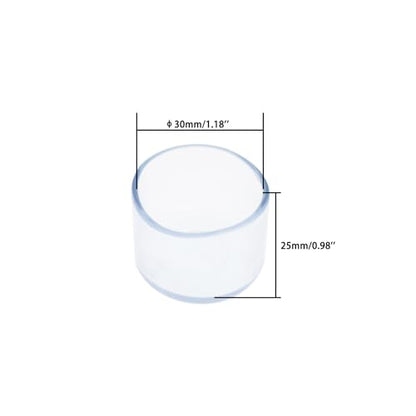 Round Chair Leg Caps,PVC Furniture Feet Covers,TTZEZE Transparent Round Floor Protectors,Clear Table Feet Covers Preventing Plastic Chair Leg Covers Scratches and Noise 30mm/1.18'', 12 - size: 1.18 inches