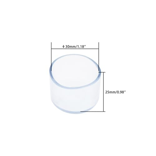 Round Chair Leg Caps,PVC Furniture Feet Covers,TTZEZE Transparent Round Floor Protectors,Clear Table Feet Covers Preventing Plastic Chair Leg Covers Scratches and Noise 30mm/1.18'', 12 - size: 1.18 inches