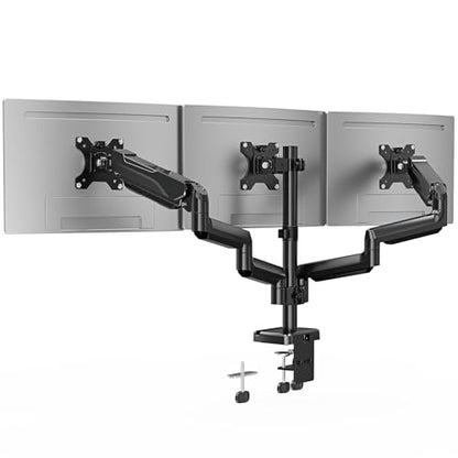 Triple Monitor Desk Mount for Computer Screens up to 32" | Holds up to 19.8 lbs Each, 3 Monitor Arm, Heavy Duty Stand Vesa Mount 75x75, 100x100 - size: Triple