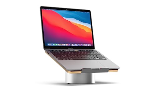 HumanCentric Laptop Riser for Desk, Maple Wood Top Space Gray Aluminum Base - color: Maple