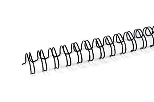 Rayson Wire Binding Spines, 1/4" 3:1 Pitch, 32-Loop Black, 100 Pack | Binds up to 20 sheets; ideal for thin reports, manuals, proposals and school projects. - size: 1/4" (20 Sheets Capacity)