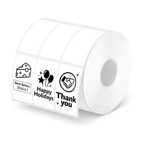 MUNBYN 1x1.75 Inch 3-Up Rectangle Thermal Labels, 2400 Stickers/1 Roll - size: 1"x1.75", style: Rectangle