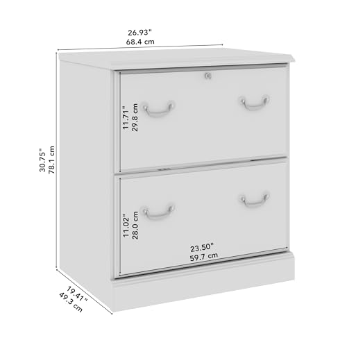 Bush Business Furniture Arlington 2 Drawer Lateral File Cabinet in Harvest Cherry, Letter, Legal, A4-Size Document Storage for Home and Professional Office