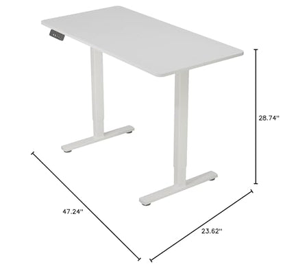 MSZ Electric Standing Desk 48x24 Inch with Memory Presets, Adjustable Height Sit to Stand Computer Desk for Home Office & Gaming (White) - color: 2-white
