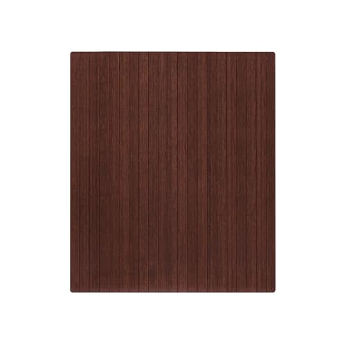 Anji Mountain 48" x 42" Bamboo Office Chair Mat for Carpet & Hardwood Floor - color: Dark Cherry, size: 48" x 42", style: Without Lip