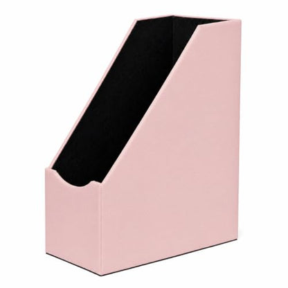 UnionBasic Magazine File Holder - Office Leatherette Desktop Document File Folder Journals Organizer Racks, Lychee Pearl Blush - color: Lychee Pearl Blush