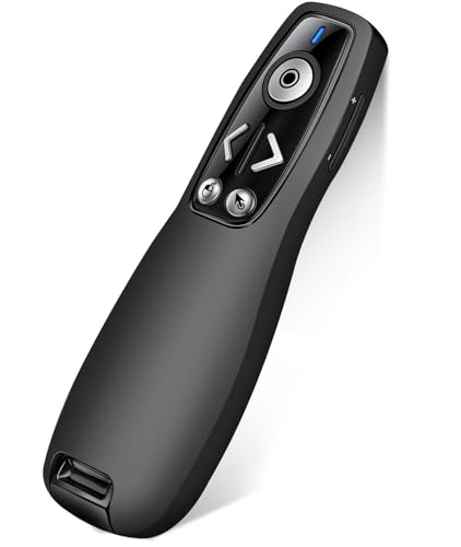 Air Mouse 2-in-1 USB Type C Presentation Clicker Wireless Presenter Remote for PowerPoint, Powerpoint Clicker with Volume Control PowerPoint Slide Advancer for Mac, Computer, Laptop - color: Air Mouse-Black