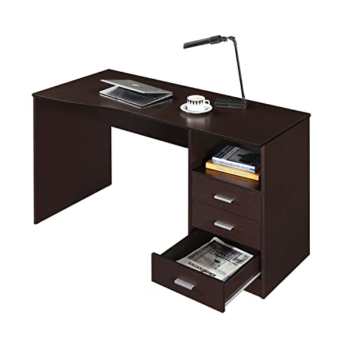 Techni Mobili 51 Inch Classic Computer Desk w/Drawers & Storage, Wenge - color: Brown