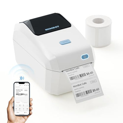 NIIMBOT K3 Desktop Label Printer, 3 Inch,180mm/s High Speed, White | Support Bluetooth and USB Connection, Come with 1 Roll Tapes, Thermal Label Maker for Small Business and Home Office - color: White