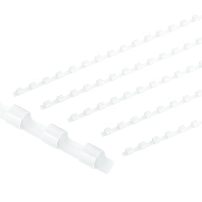 PATIKIL 6mm (1/4") Plastic Binding Combs, 50 Pcs 21 Rings Comb Binding Spines 20 Sheet Capacity Letter Size for Binding Paper Sheets, White - color: White, size: 6mm
