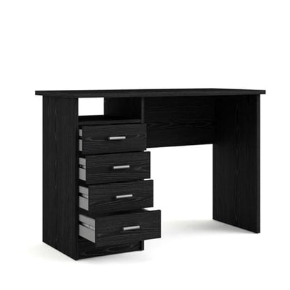 Tvilum Desk with 4 Drawers, Black Woodgrain