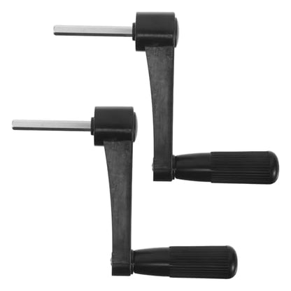 Garneck 2pcs Crank Handle for Table Lift Office Desk Accessories Supplies Manual Crank Knob Adjustable Desk Hand Woodworking Machine Handle for Equipment Black
