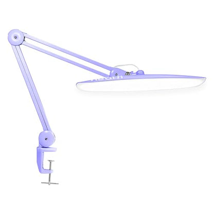 Neatfi LED Desk Lamp, 2200 Lumens, 24W, 20-Inch Wide Head (Lavender) - color: Lavender, size: Non-CCT with Clamp