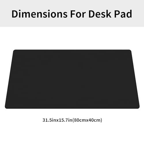 Large Office Leather Desk Mat, Large Mouse and Keyboard Pad, Laptop Pad, Desktop Protector(Black, 31.5 in. x 15.7 in.) - color: Black, size: 31.5×15.7inch