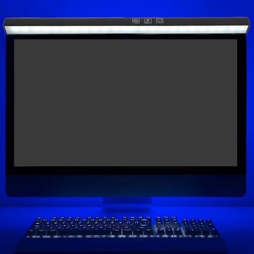 Toddmomy Dimmable Blue Light Filter Monitor Light Bar USB Powered Computer Screen Lamp with Touch Control Eye Protection for Home Office Desktop Use