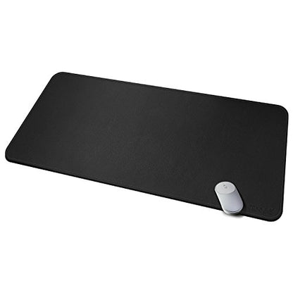 CENNBIE Leather Desk Mat Protector, 39.3" x 19.6" Large Mouse Pad(Black) - color: Black, size: 39.3" x 19.6"