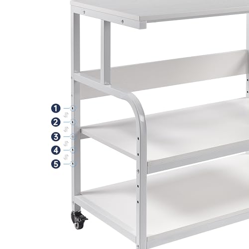 Fannova 32.3"x18.9"x32.1" Extra Large White Printer Stand with Storage - color: White, size: 32.3"W x 18.9"D x 32.1"H
