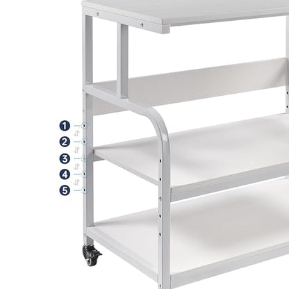 Fannova 32.3"x18.9"x32.1" Extra Large White Printer Stand with Storage - color: White, size: 32.3"W x 18.9"D x 32.1"H