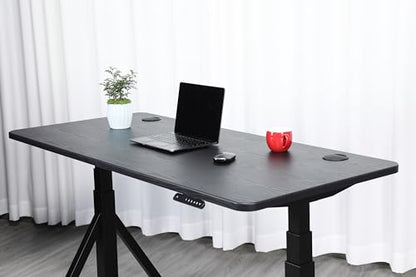 ApexDesk Quattro Series 60" Electric Adjustable Standing Computer Desk for Home and Office Width and Height Adjustable, Rectangular Black - color: Black Rectangular, size: 60" Rectangular