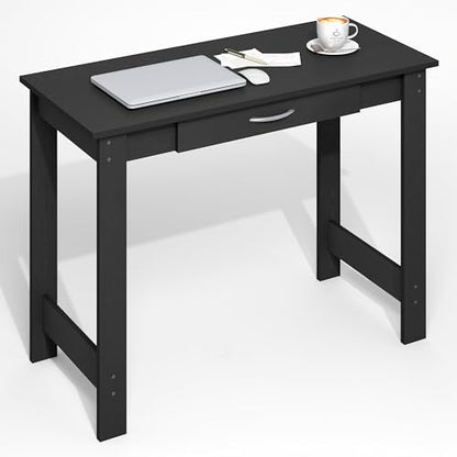 Furinno Jaya Desk, 39.2 Wide Computer Desk with Drawer, Darkwood - color: Darkwood, size: 39" Wide New