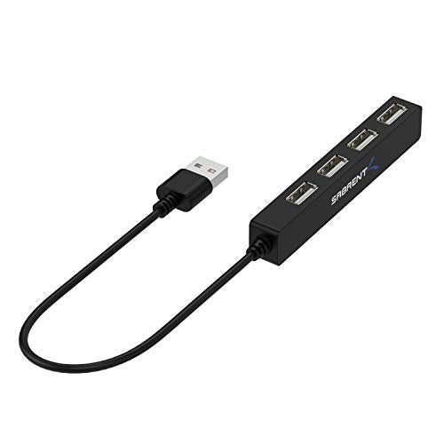 SABRENT 4-Port Portable USB 2.0 Hub for Laptop & Tablet (HB-MCRM) - size: 4-PORT