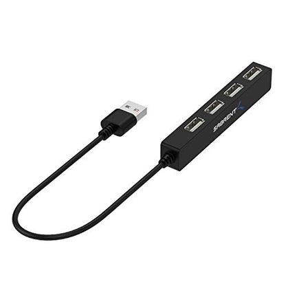 SABRENT 4-Port Portable USB 2.0 Hub for Laptop & Tablet (HB-MCRM) - size: 4-PORT