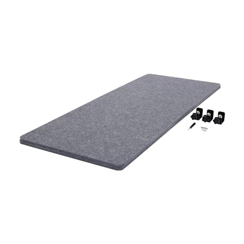 59.1"x 23.8" Desktop Privacy Panel, Clamp-on Office Partition, Desk Divider for Schools, Offices, Meeting Rooms, Reduce Noise