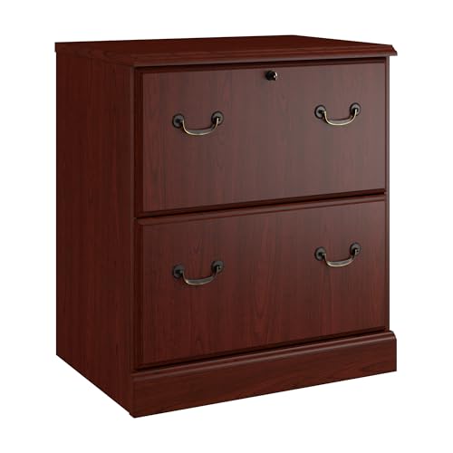 Bush Business Furniture Arlington 2 Drawer Lateral File Cabinet in Harvest Cherry, Letter, Legal, A4-Size Document Storage for Home and Professional Office